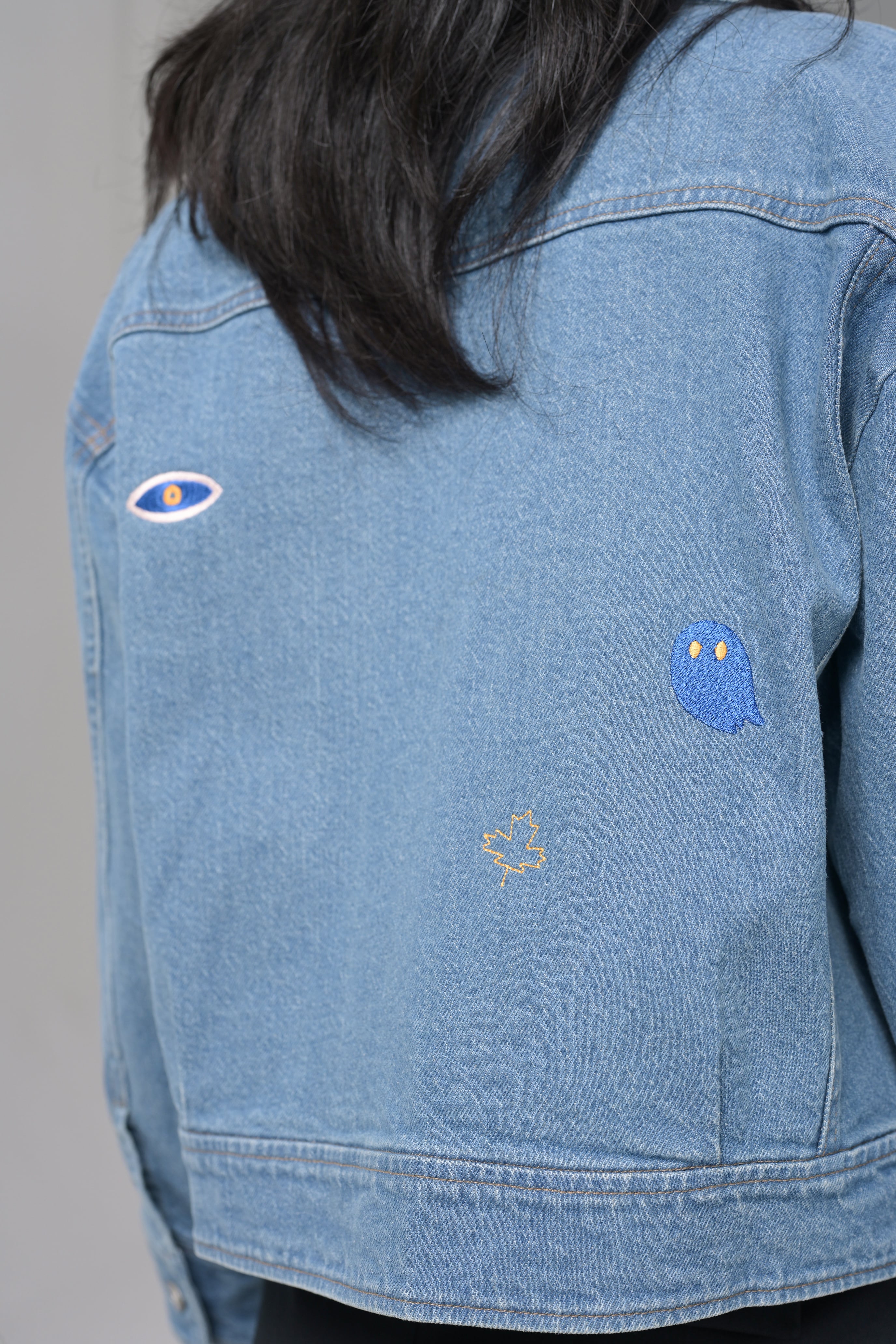VESTE EN DENIM CROPPÉE POUR FEMMES